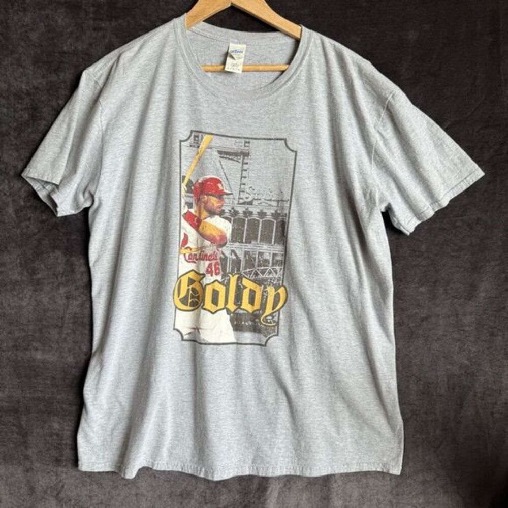 Gildan St Louis‎ Cardinals Paul Goldschmidt Baseball Graphic T Shirt Size XL